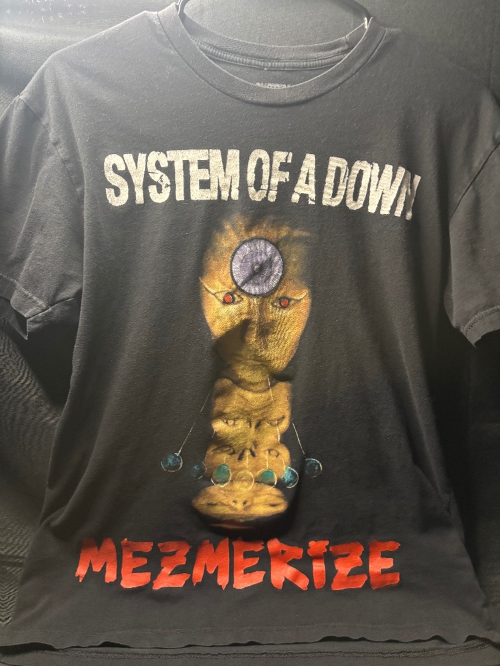 System Of A Down Mesmerize Mens Medium Black Album Graphic Short Sleeve Shirt